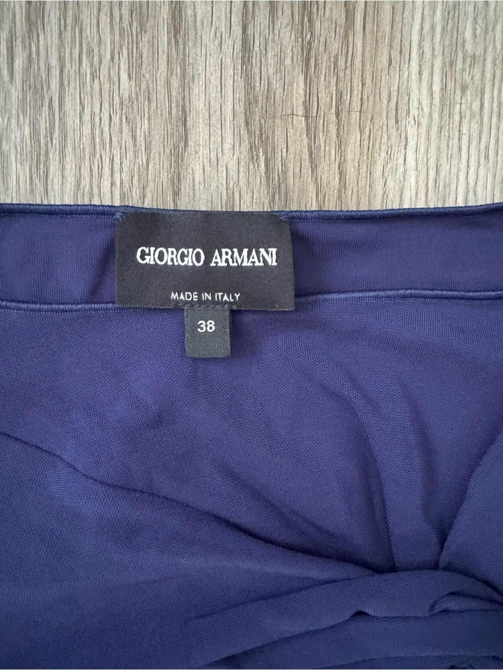 NEW Giorgio Armani Royal Blue Twist Front Blouse 38 - Picture 3 of 4